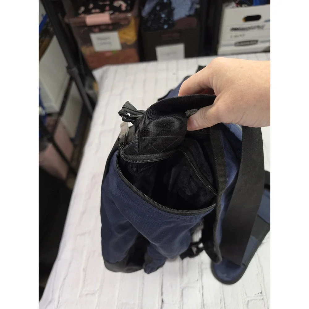 L.L. Bean Messenger Bag Blue Black 18
